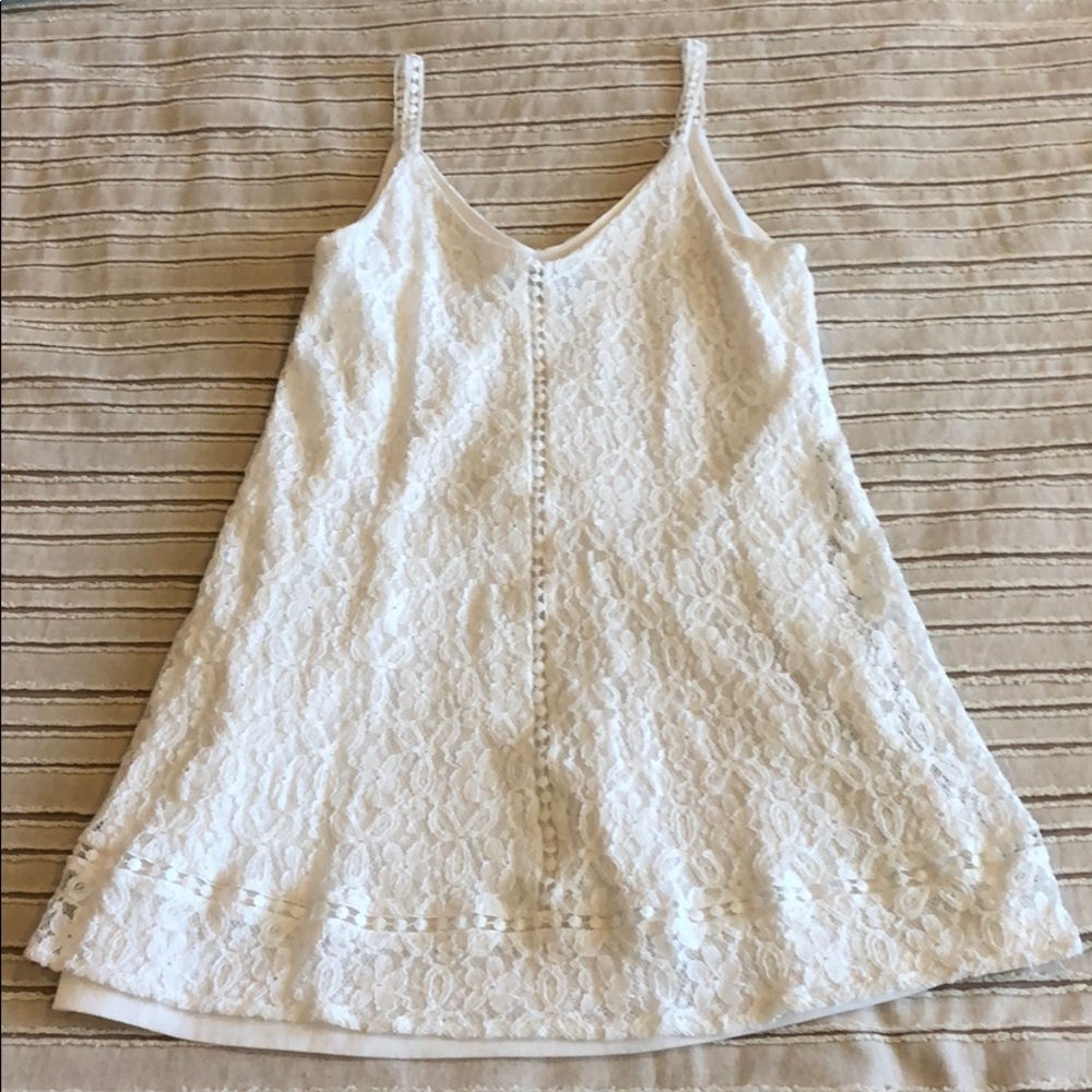 White Lace Mini Dress